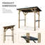 Pavillon de jardin en bois 8 pi x 5 pi Aoodor