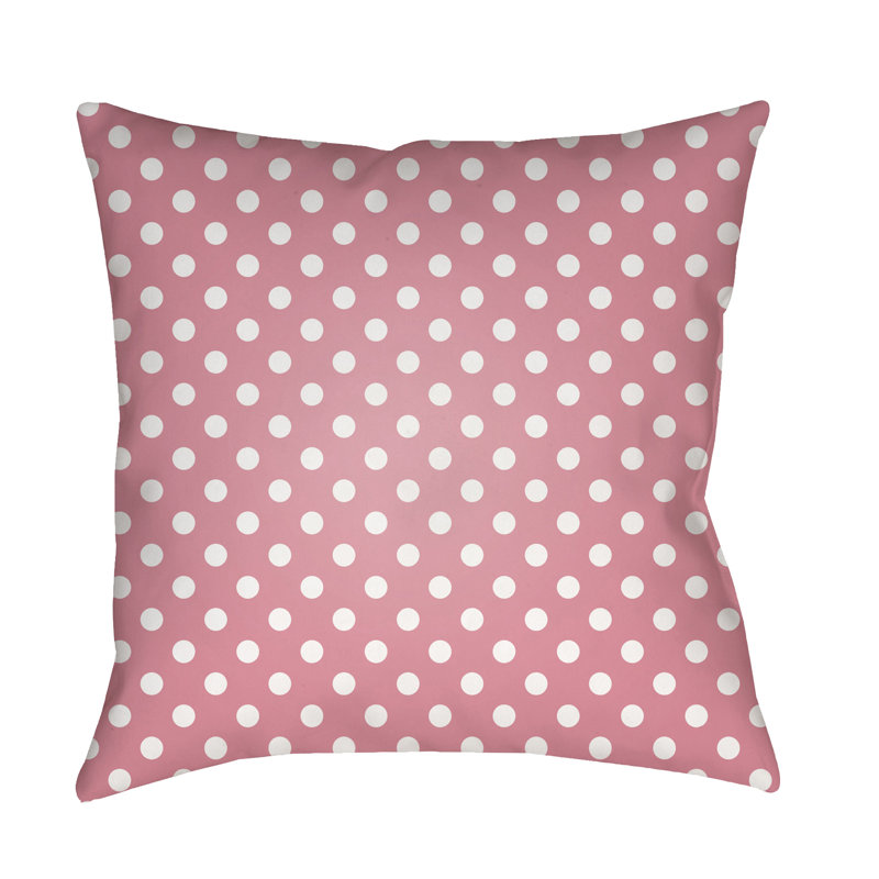 Dottie Indoor/Outdoor Throw Pillow, 18" H x 18" W x 3.5" D, Pink