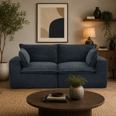 Canapé modulaire 78,6 pouces en velours côtelé d'inspiration nuage sans assemblage requis Modules légers pour animaux de compagnie avec mousse à haute densité pour le salon et la chambre (gris)