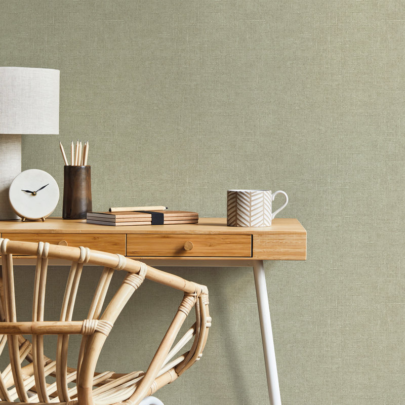 Papier peint Hessian, Vert sauge