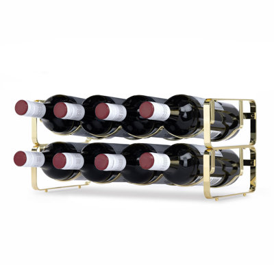 Tabletop Wine Bottle Rack Gold