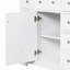 Ensemble de meuble-lavabo 36 po avec lavabo, une armoire et six tiroirs, bois massif et panneau de fibres à densité moyenne-120329986