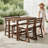 5-Piece Weatherproof Patio Furniture Set - Solid Wood Design For Outdoor Dining-424645022