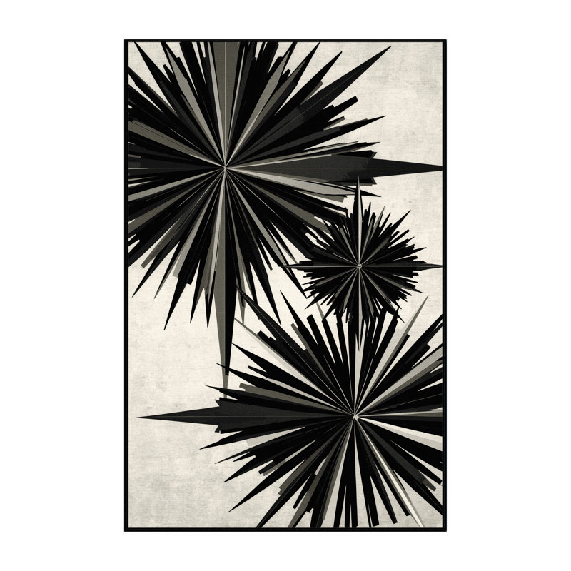 Machine Washable Penola Art Deco Starburst Rug in Gray – Black Binding, 8 x 10