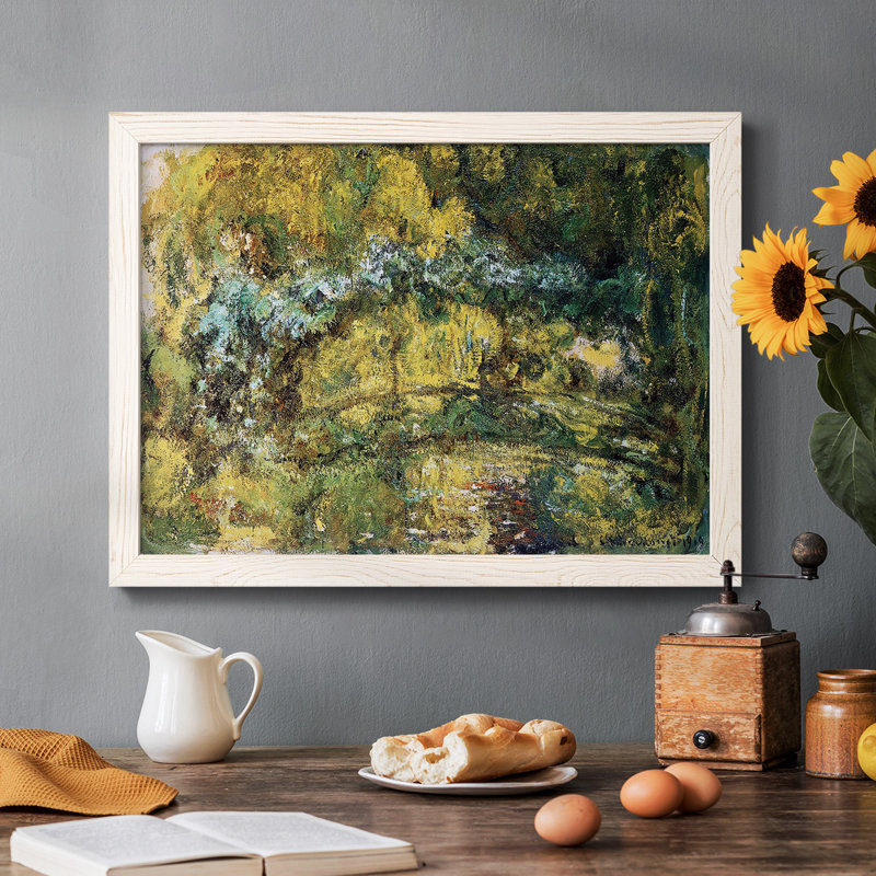 Le pont japonais sur une impression sur toile, Blanc, H 22 po x l 32 po x P 1,5 po