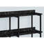 Console à 3 entrées avec stratifié d'aspect marbre noir