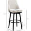 Ensemble de 2 tabourets de bar à hauteur de bar, tabourets de bar pivotants à 360 ° modernes, chaises de cuisine rembourrées avec pieds et repose-pieds en acier