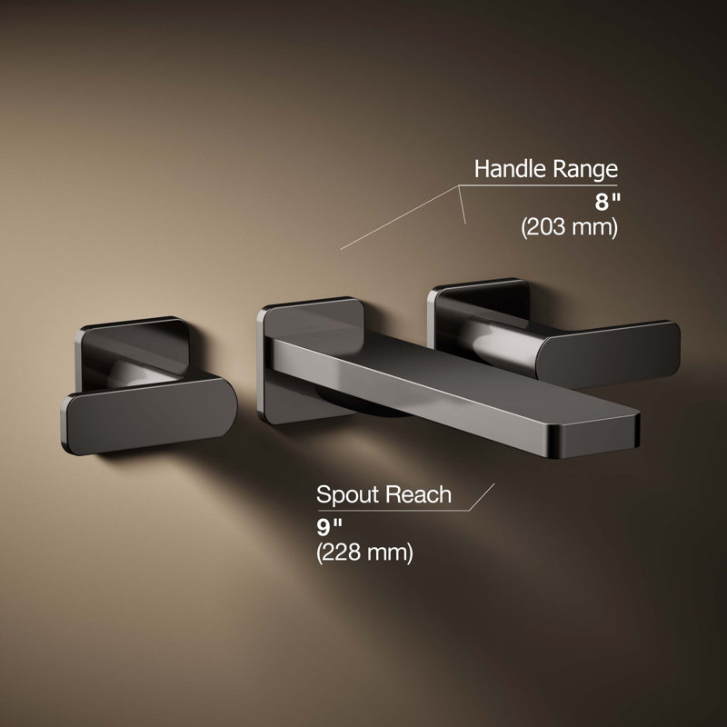 Parallel Wall Mount Bath Filler Trim, Vibrant Titanium