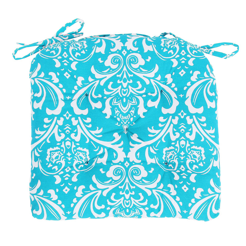Outdoor 3'' Dining Chair Chair Pad, Turquoise