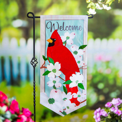 Drapeau de jardin en polyester 2 côtés Larcher Cardinal Everlast Impressions 27 x 12 po