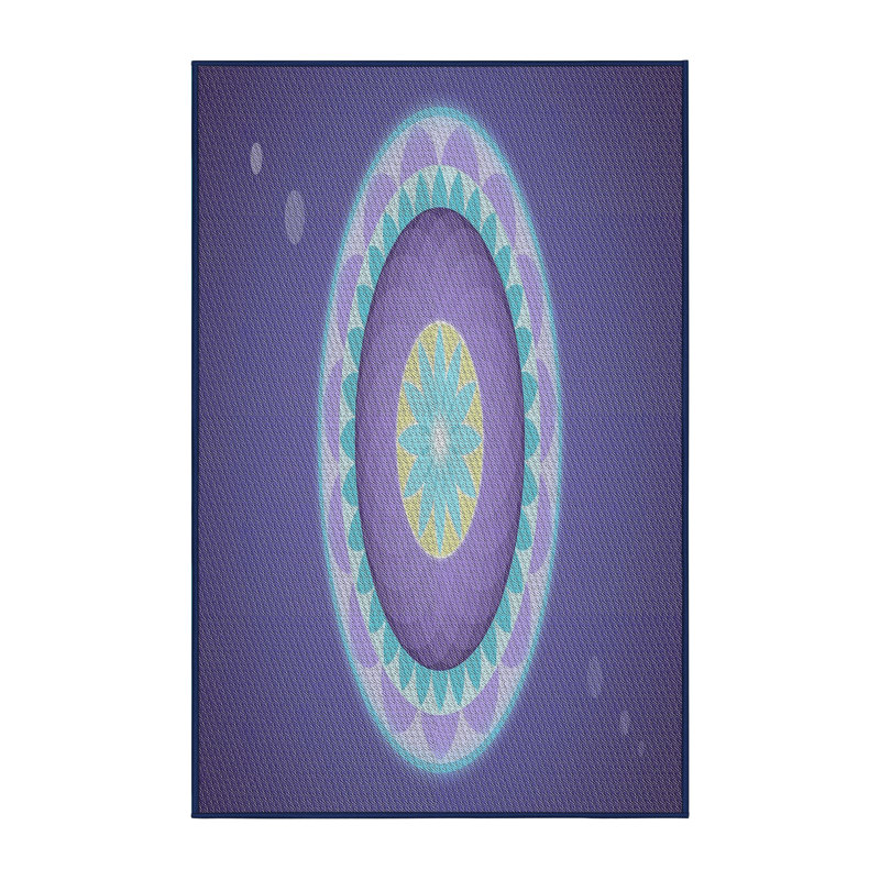 Tapis mauve à métier motorisée, Rectangle 5 pi x 7 pi