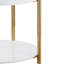 Table de bout Daveigh White High Finish & Gold Finish