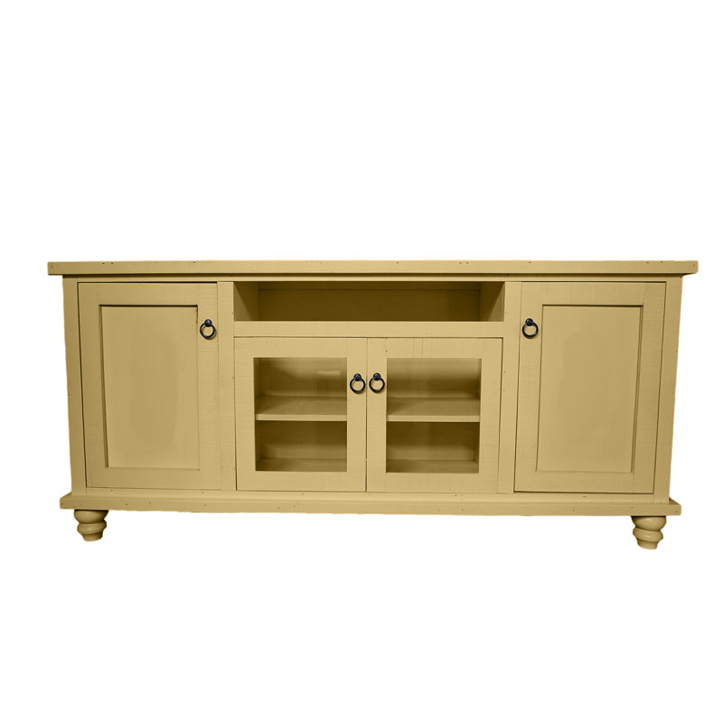 Touber Unfinished Entertainment Center, Cupola Yellow, 37" H x 60" W x 17" D