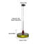 Luminaire suspendu réglable 1 lumière de style Mid-Century moderne, abat-jour en verre vert olive avec accent rouge, luminaire suspendu pour îlot de cuisine, salle à manger, salon-1105811254
