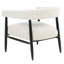 Ensemble 2 pièces de fauteuil Fedor en tissu ivoire Mid-Century