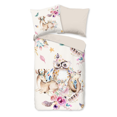 Cotton Abstract Duvet Cover with Pillowcases