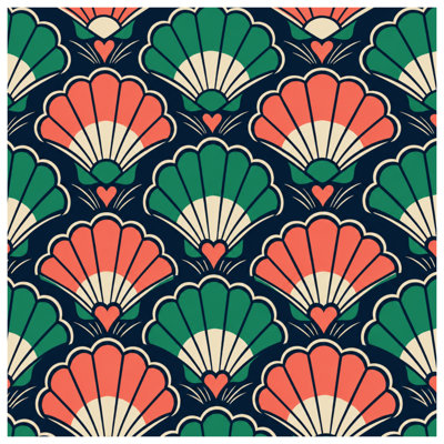 Art Deco Shell Motif Comforter