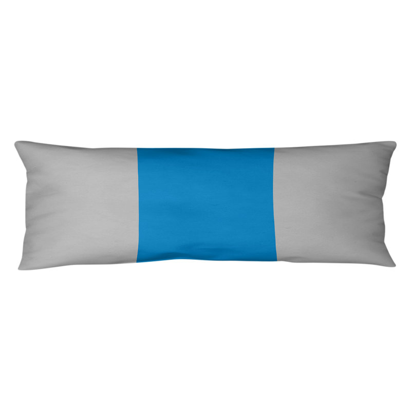 Stripes Medium Polyester/Polyfill Body Pillow, Silver and Blue, NFL Stripes Football