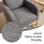 Chaise berçante d'appoint moderne avec pieds en bois massif, fauteuil de chambre de bébé rembourré, fauteuil confortable avec poche latérale et dossier haut