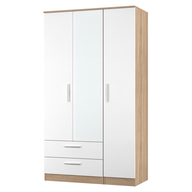 Fully Assembled Contrast 3 Door Wardrobe