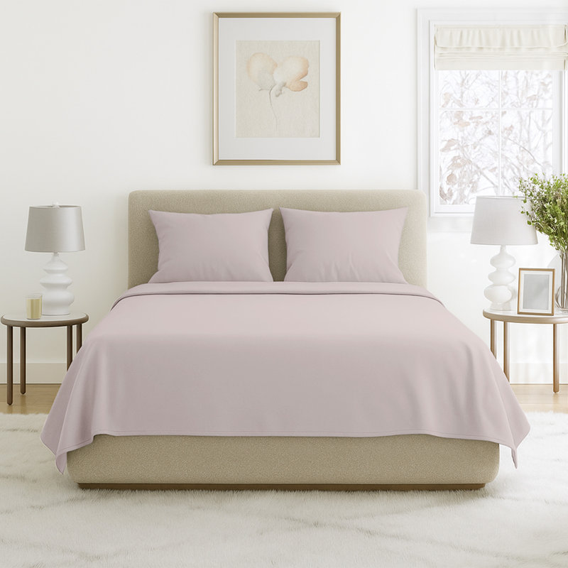 Series 1200 Brushed Microfiber Sheet Set - Wrinkle, Stain & Fade Resistant Bed Linens & Pillowcases, Bone