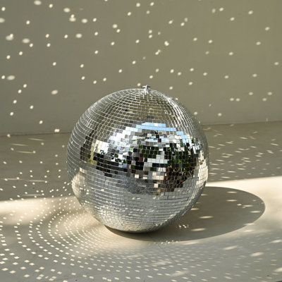 Croxton Yescom 12"/16" Large Hanging Disco Mirror Glass Ball for DJ Dance Club Lighting Home Party Décor