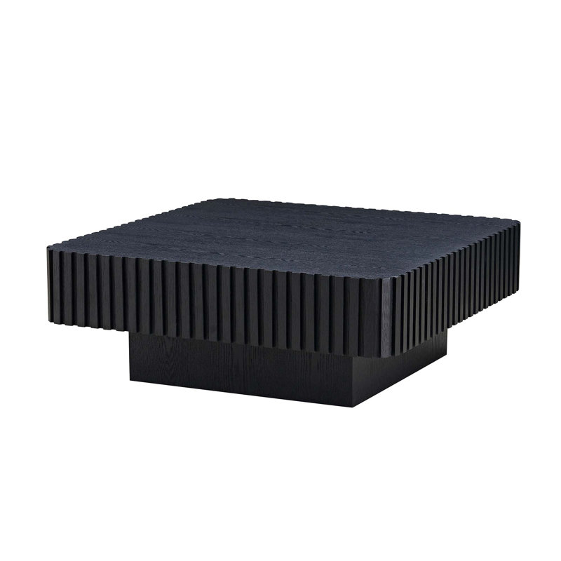 Table basse carrée 35,43 pouces Handcraft Modern, Noir