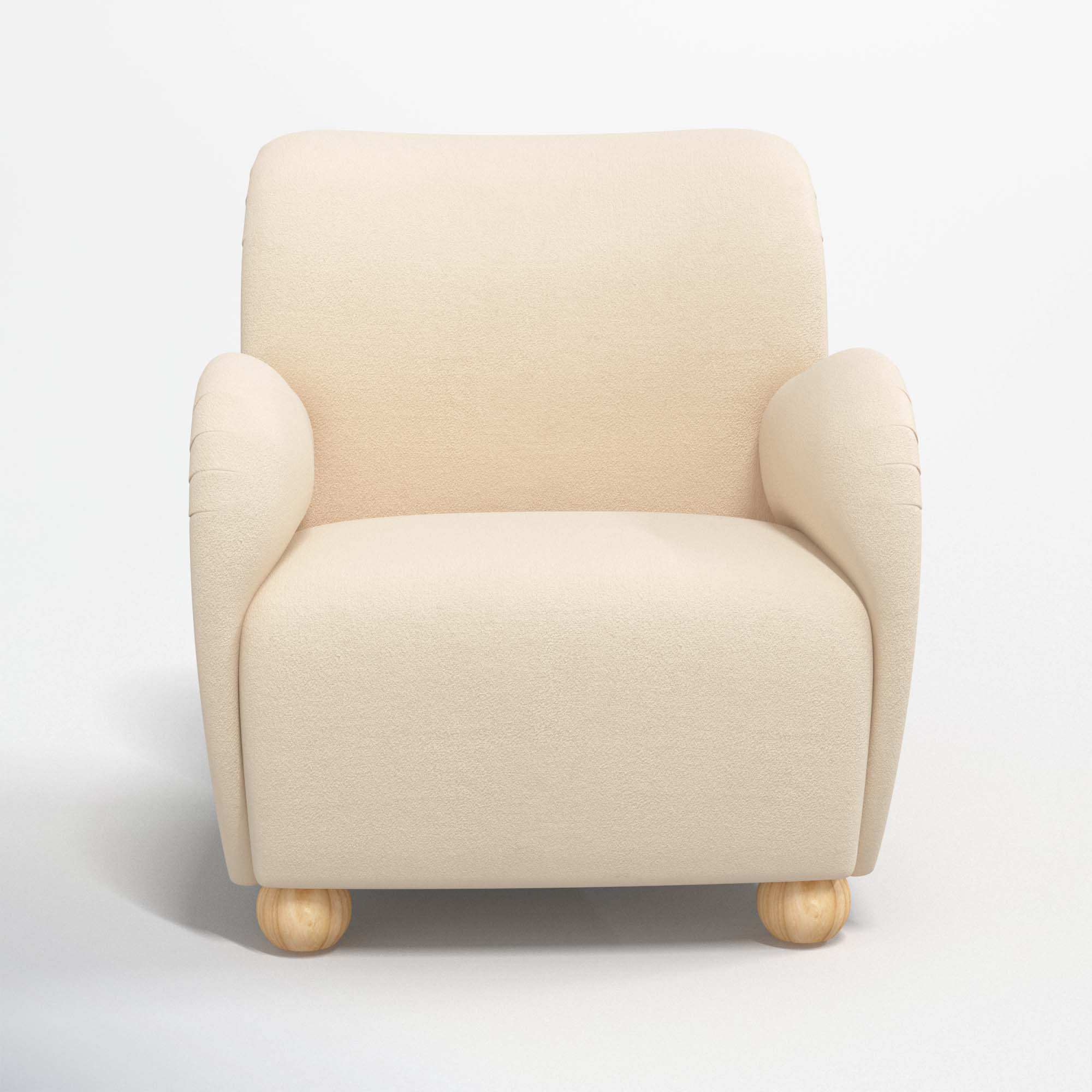 Cowen Upholstered Armchair, Classic Pearl Performance Velvet