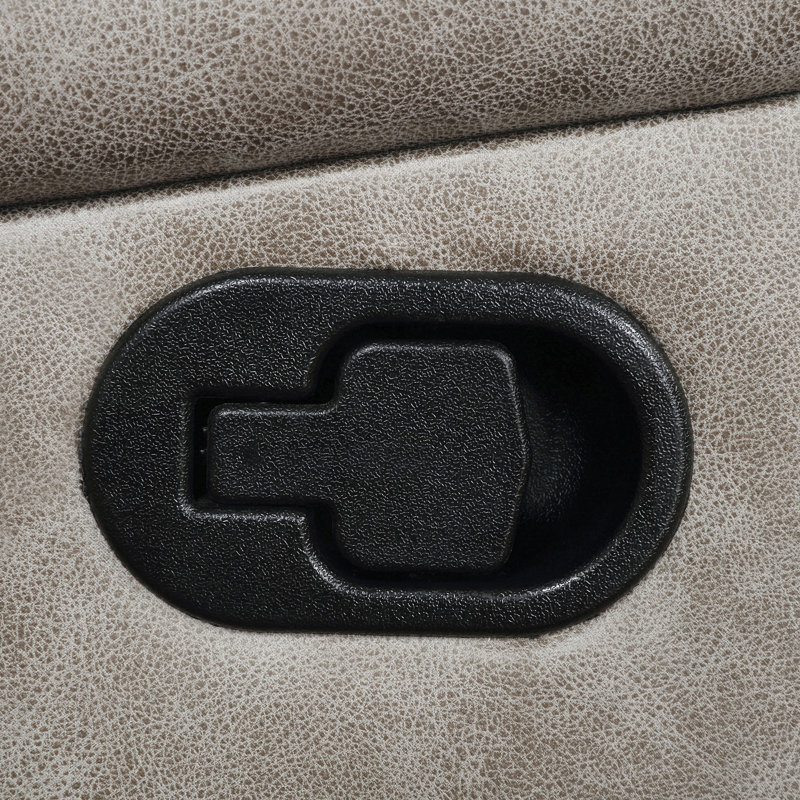 Faux Leather Home Theater Seat, Taupe Faux Leather