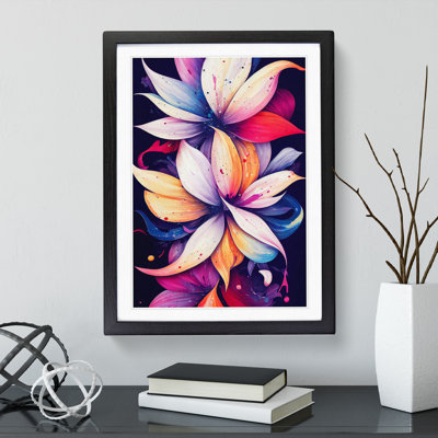 XV1022-4083X Splashed Flowers No.3 Abstract - Single Picture Frame Painting