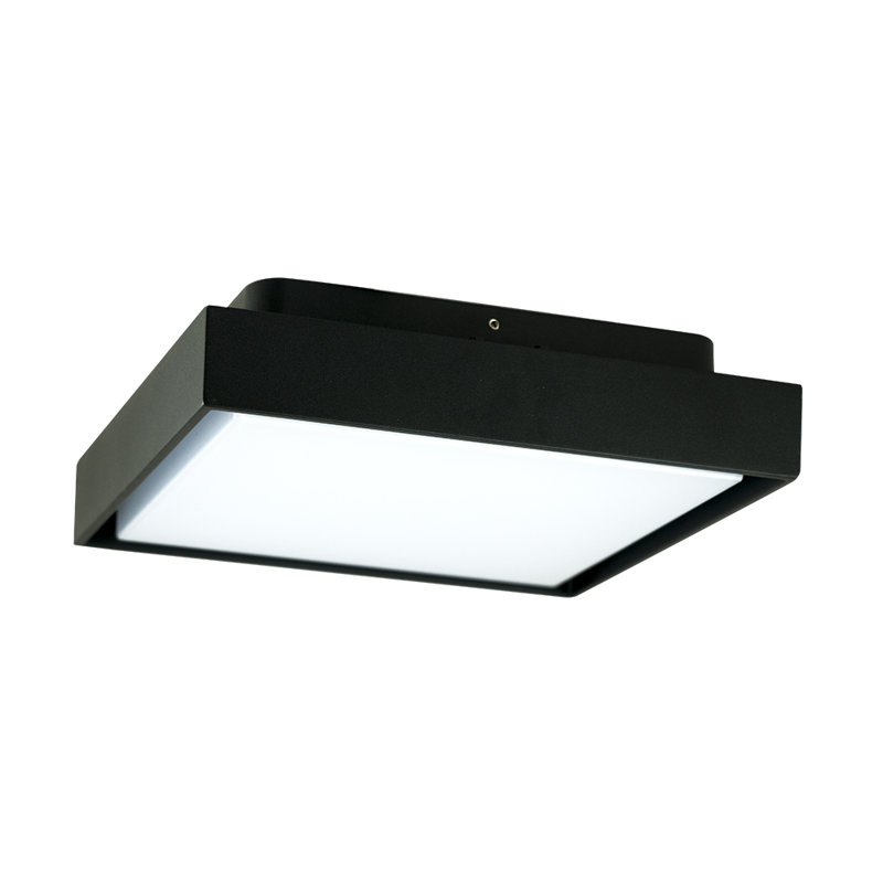 Herakleios Black 3.5cm H Integrated LED Outdoor Bulkhead Light, 3000K