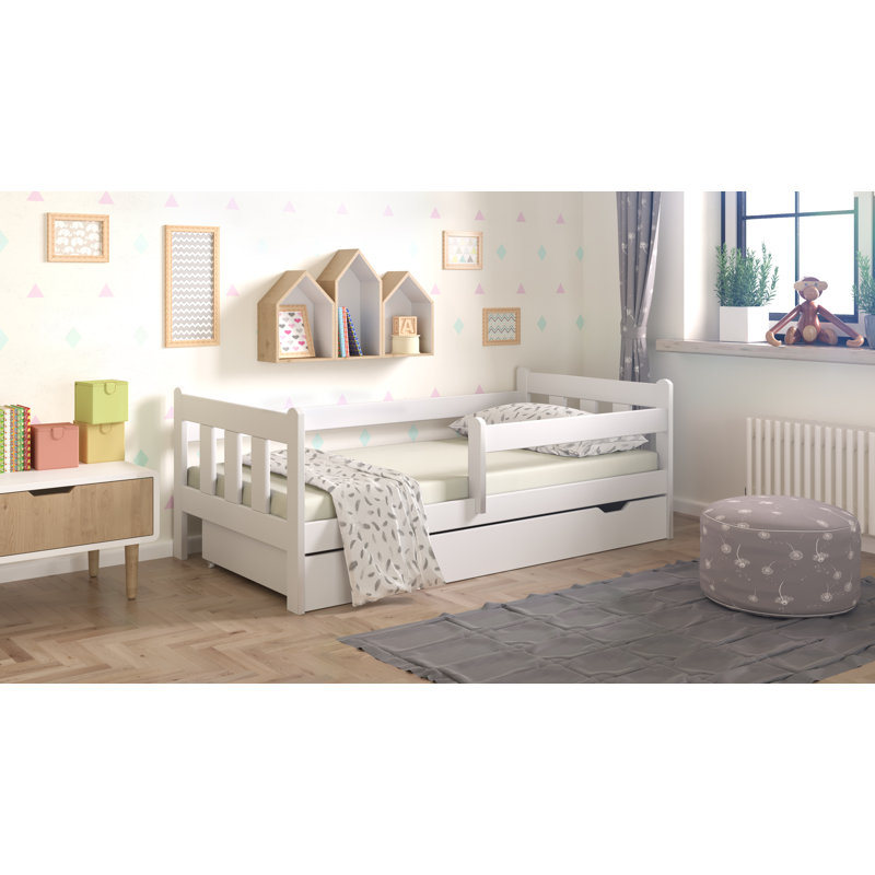 Standard Toddler Bed with Storage Included, 80 x 180cm, Weiß