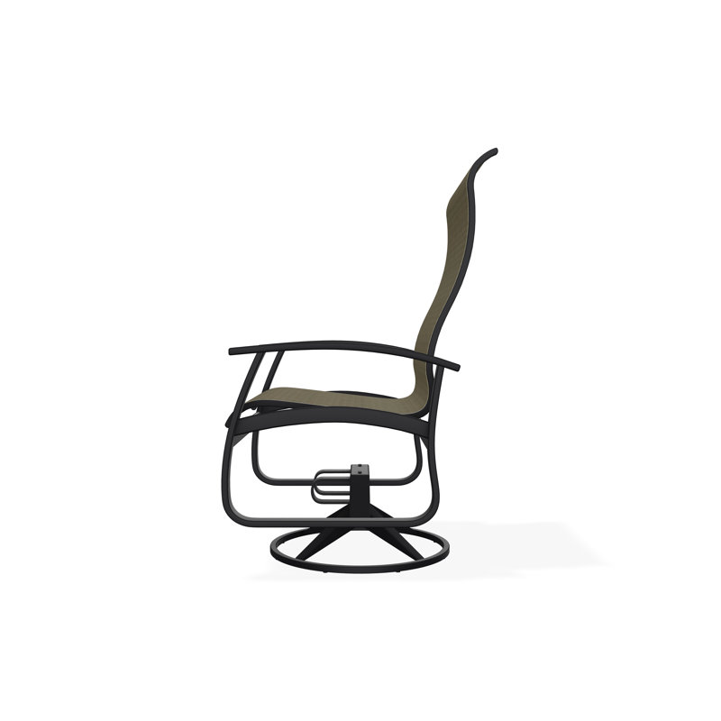 Belle Isle Outdoor Dining Chair, Elevation Stone, Black