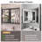 Omeed Mirrored Aluminum Medicine Cabinet with 2 Shelves-175806155-172137808
