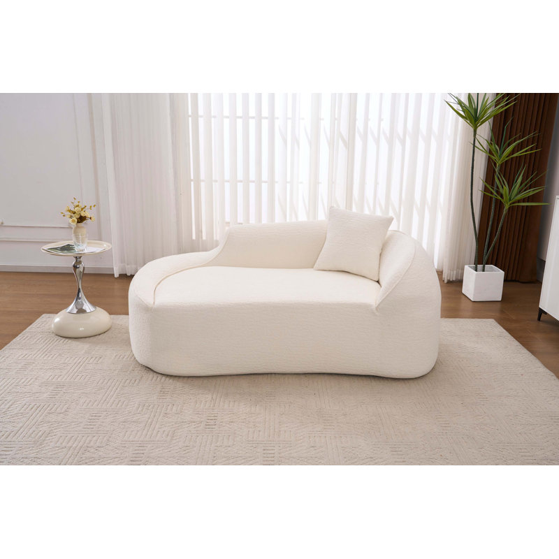Chaise longue longue à compression Compression, Blanc lait
