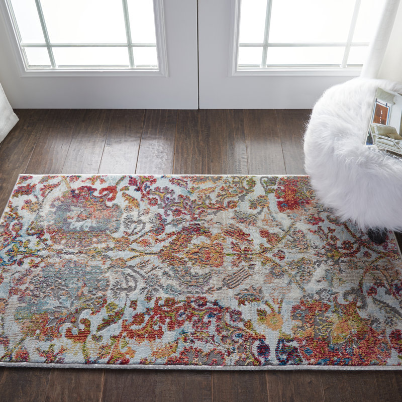 Tapis ivoire contemporain moderne Raymond, Rectangle 2 pi x 4 pi