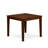 3 Piece Dining Set contain A Wooden Kitchen Table and 2 Mist Beige Polyester Fabric Dining Room Chairs, Antique Walnut