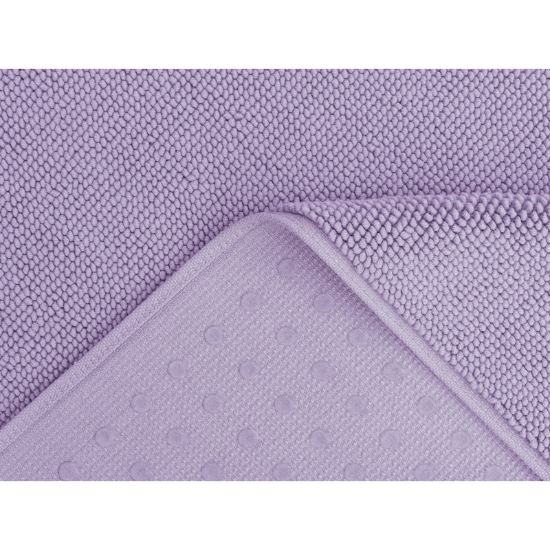 Chemung 100% Cotton Non-Slip Bath Rug, 34" L x 20" W, Lilac