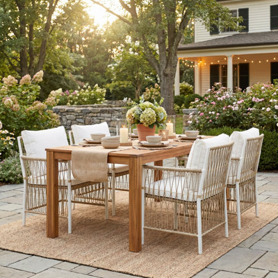 Ensemble de table et chaises de patio, ensemble de salle à manger d'extérieur pour 4, ensemble de mobilier d'extérieur 5 pièces pour jardin, cour et bord de piscine