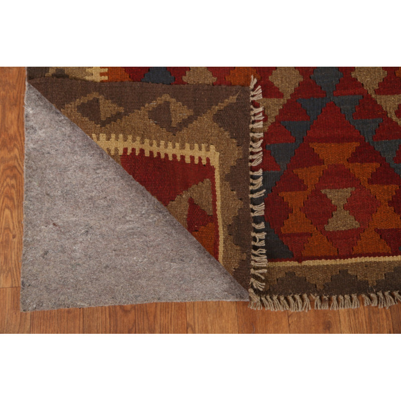 Geometric Kilim Wool Area Rug 5x7