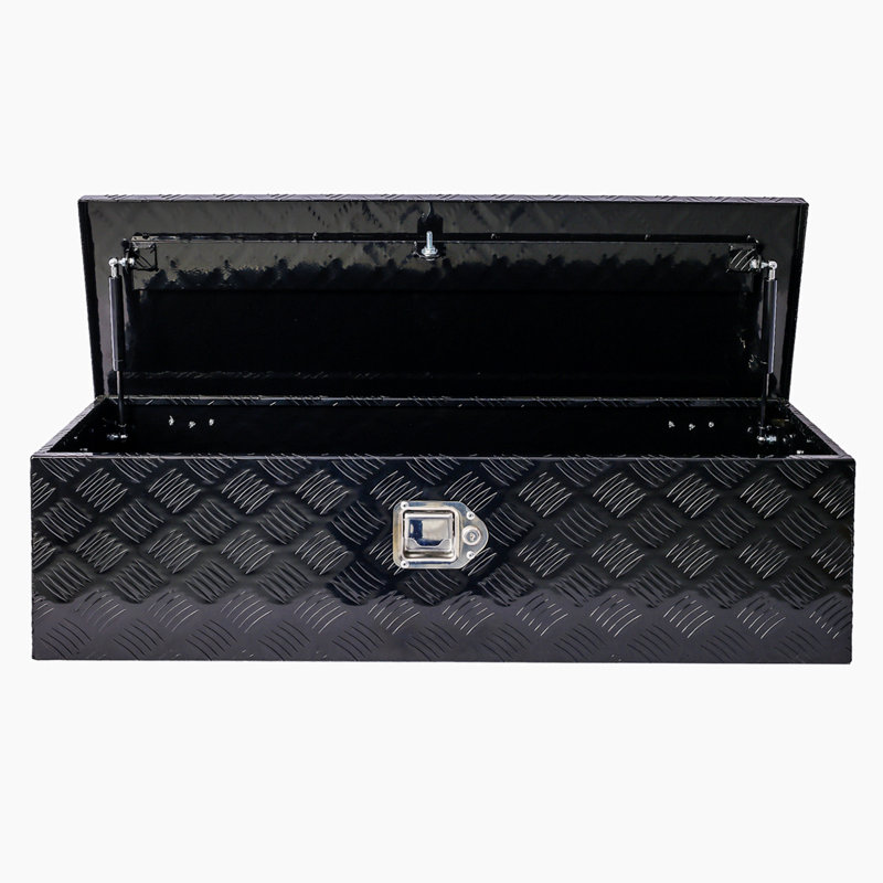 Hewei 39'' W 22.39 Gallons Water Resistant Metal Lockable Storage Bench, Black