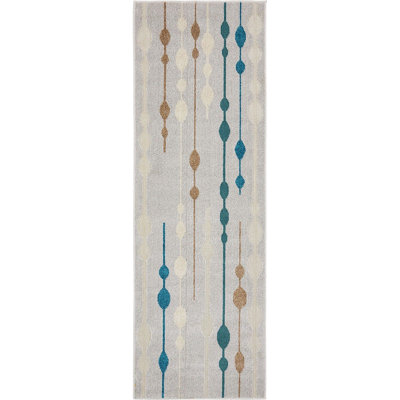 Tapis de couloir d'extérieur à pois gris