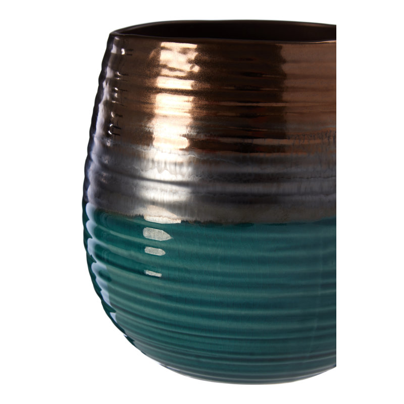 Snowball Ceramic Pot Planter, 18 cm H x 18 cm W x 18 cm D