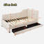 L-shaped Corduroy Daybed With 2 Storage Drawers-18620091