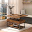 Table basse à plateau relevable 4-en-1 avec rangement caché et tablette ouverte pour le salon Augus-1718790406