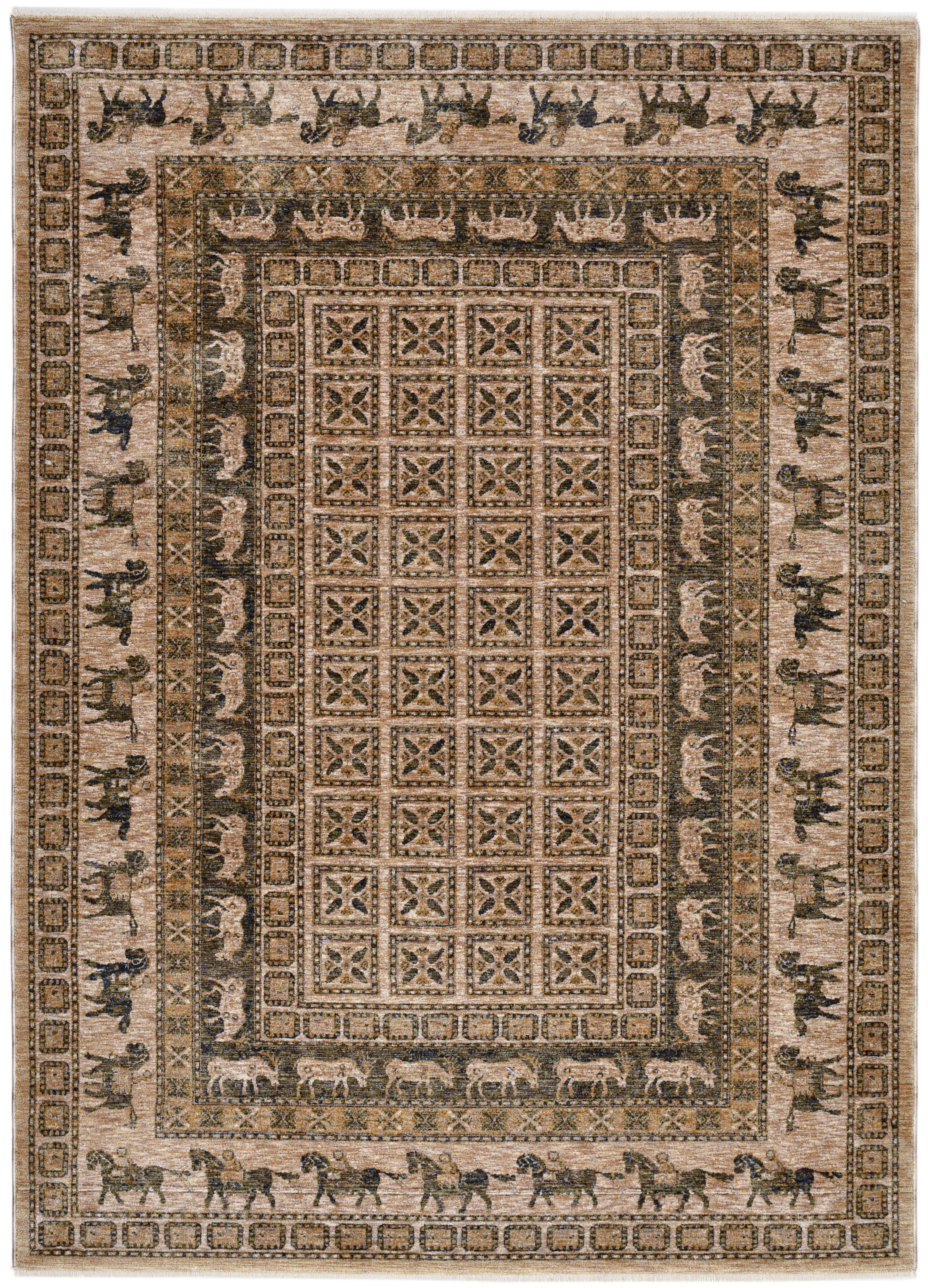 Gino Falcone Beatrice Oriental Machine Woven Beige Area Rug | Wayfair.co.uk