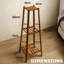 Tilsworth Tall Natural Bamboo Tall Plant Stand 3 Tier Shelf Plant Holder Home Furniture