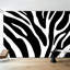 Papier peint adhésif pelez et collez, rayé, animaux, fourrure de tigre de zèbre, jungle-1987571958