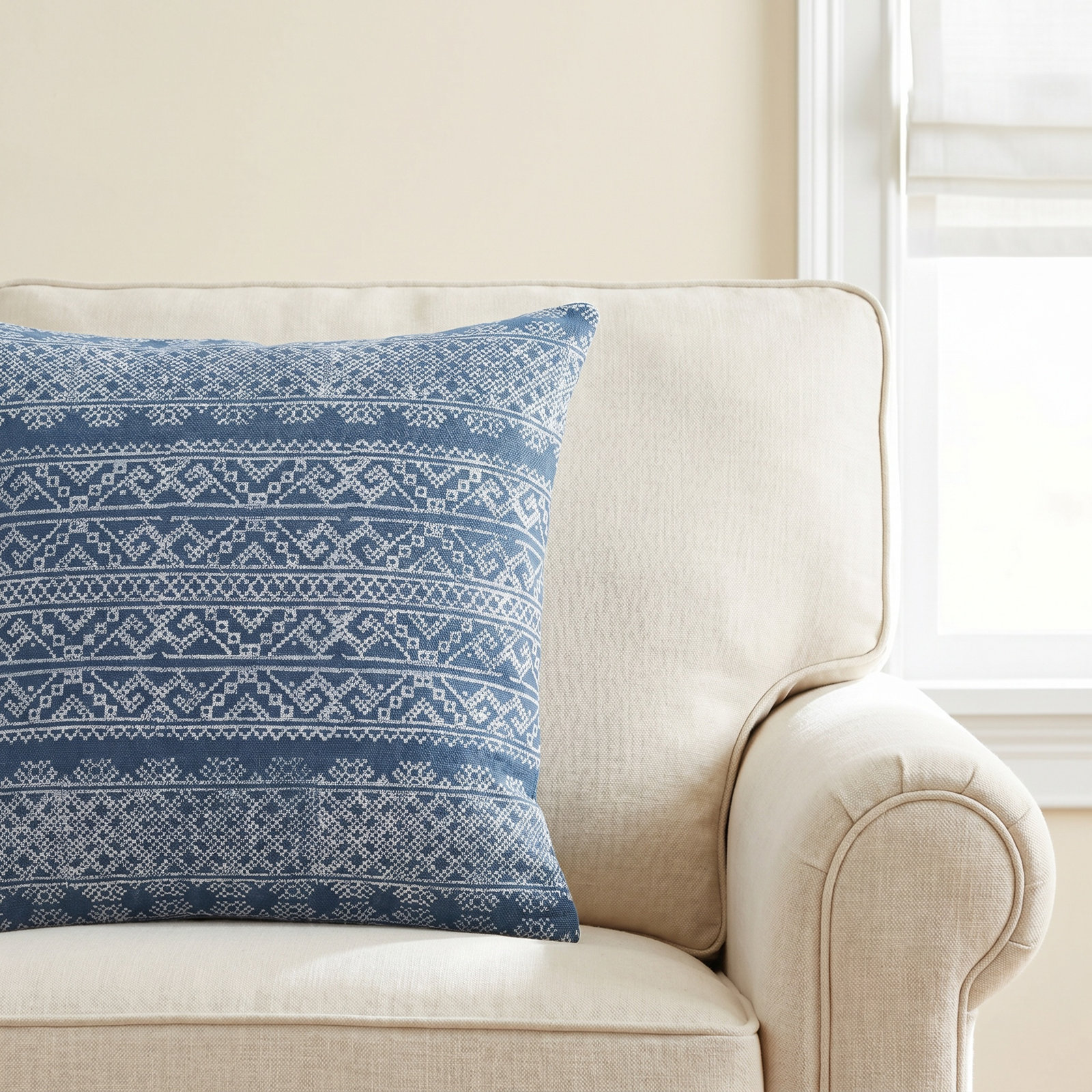 Carmela Geometric 22" Throw Pillow, Down