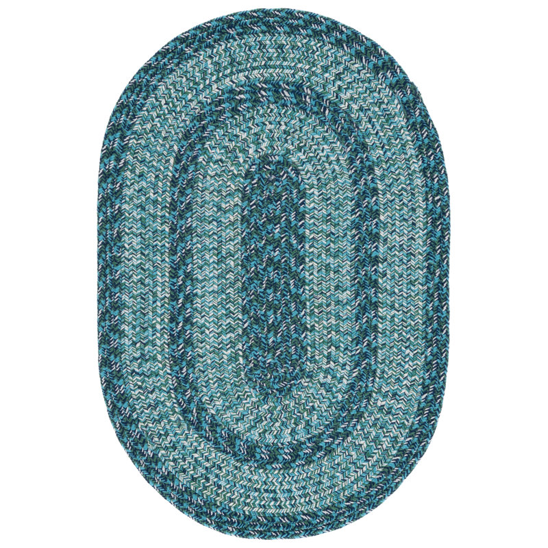 Braided 265 Hand Woven Performance Machine Washable No Pattern Rug, Oval 5' x 8'